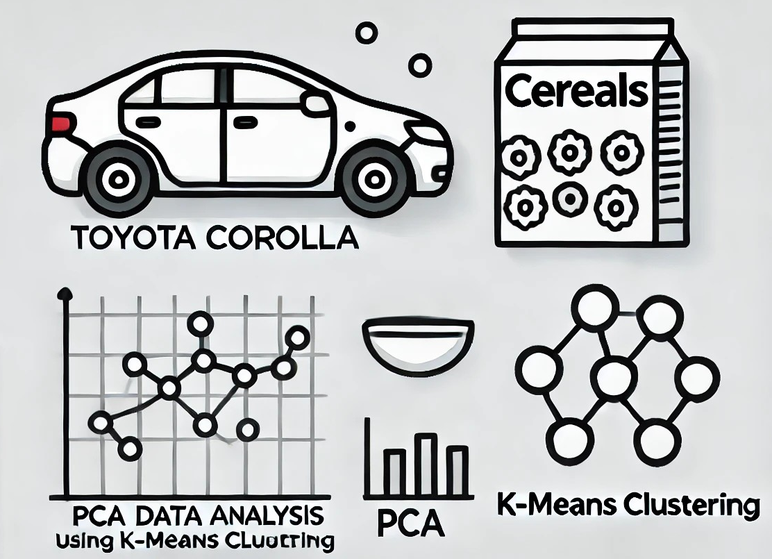 Toyota Corolla and Cereals Data Analysis Using PCA and K-means Clustering